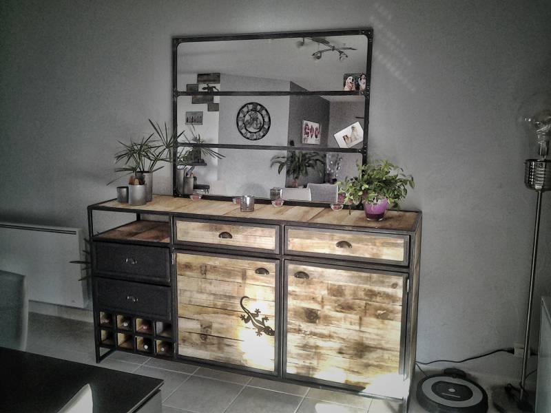 Buffet Palettes vieilli sur Bassens