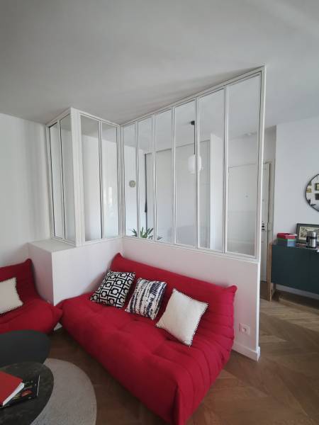Verriere en acier blanc Paris