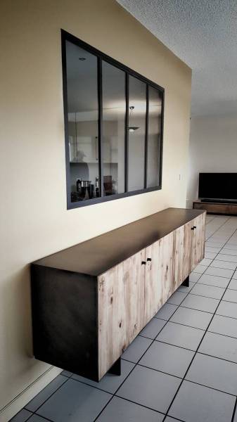 verrière de cuisine en acier sur mesure à Bordeaux